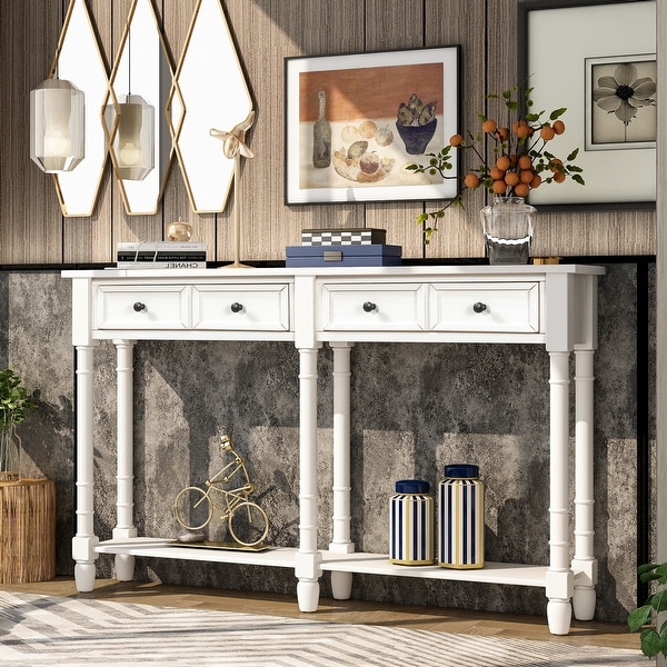 Ivory shop console table