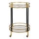 preview thumbnail 4 of 3, Uttermost Dolly Round Bar Cart - 29.75"H x 22"W x 22" D