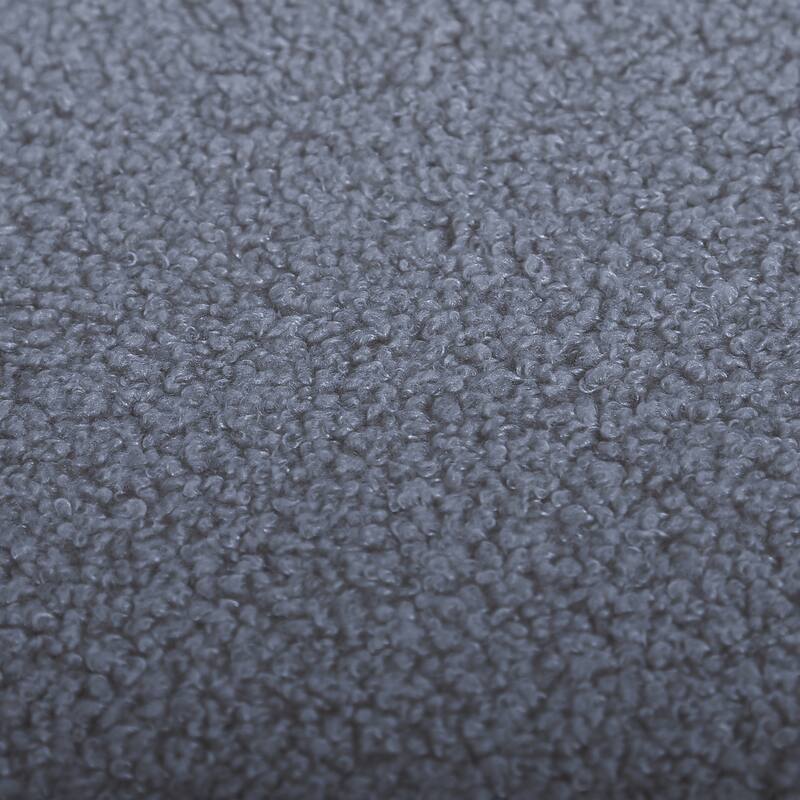 2-in-1 Convertible Sofa Bed, Folding Loveseat Couch with Soft Teddy Fabric, Floor Sleeper Sofa Mattress with 2 Pillows