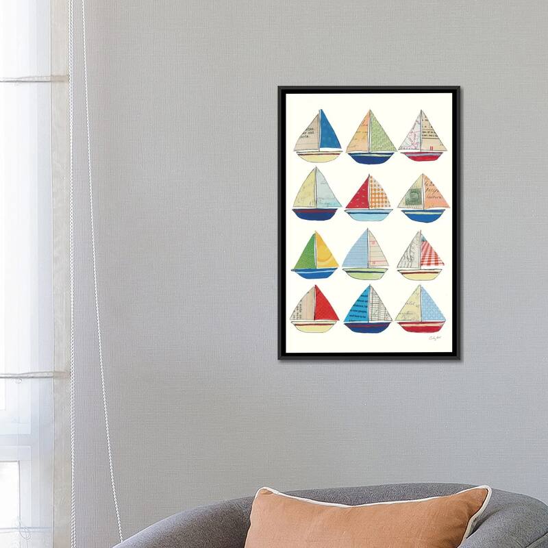 iCanvas "Wind And Waves VII" by Courtney Prahl Framed Canvas Print