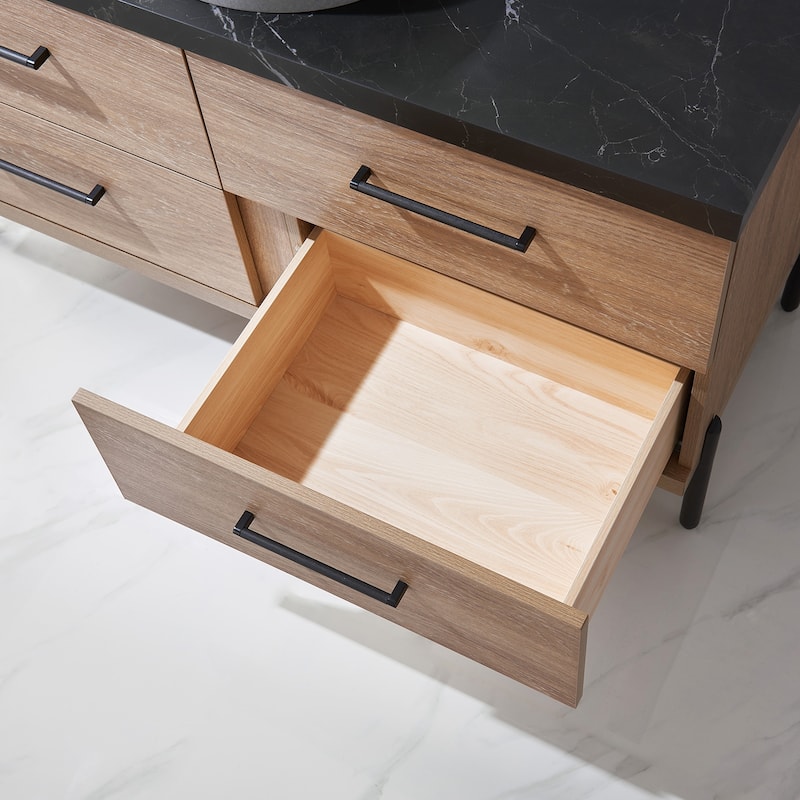 Trento Bath Vanity with Sintered Stone Top with Concrete Sink (C)