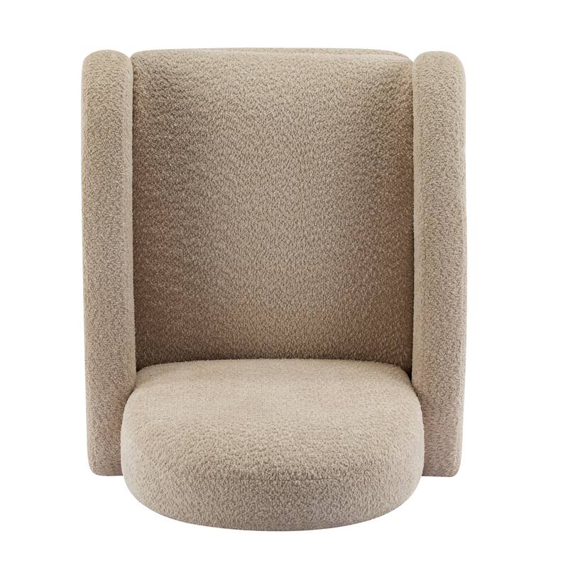 Contemporary Design 360 Swivel Boucle Glider Recliner Chair