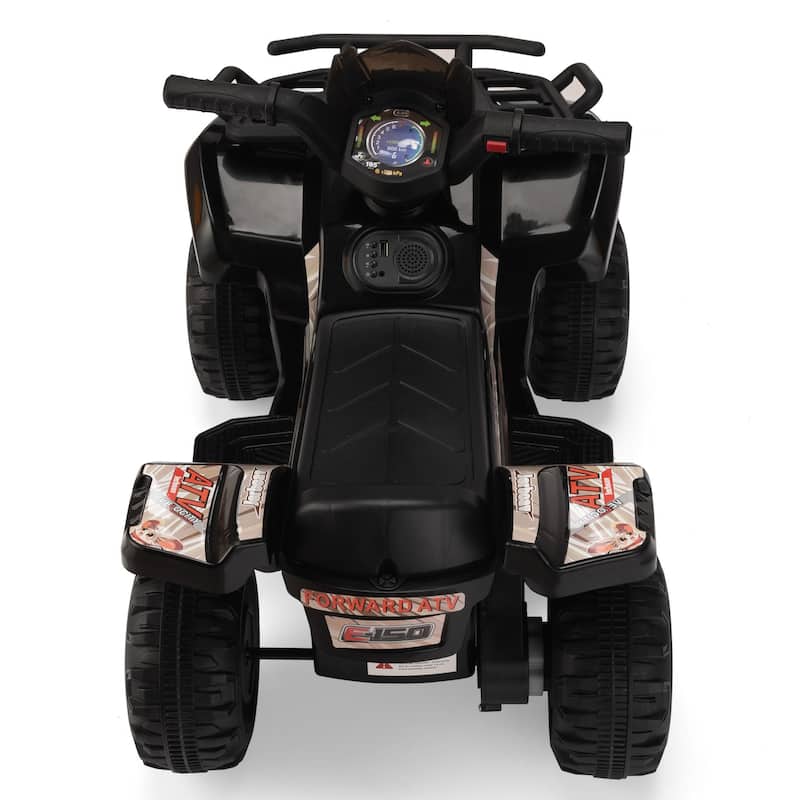 6V Kids Ride-On ATV Quad, Electric 4-Wheeler Car with Music, Horn, USB, and MP3 for Toddlers Ages 18-48 Months