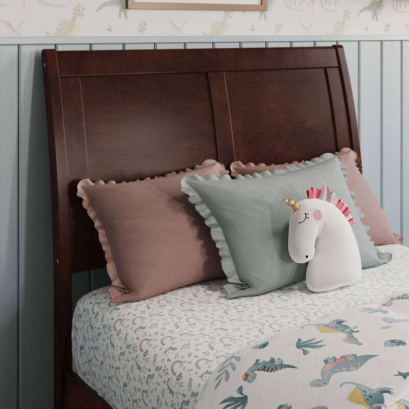 Andorra Platform Bed with Panel Footboard and Twin Trundle