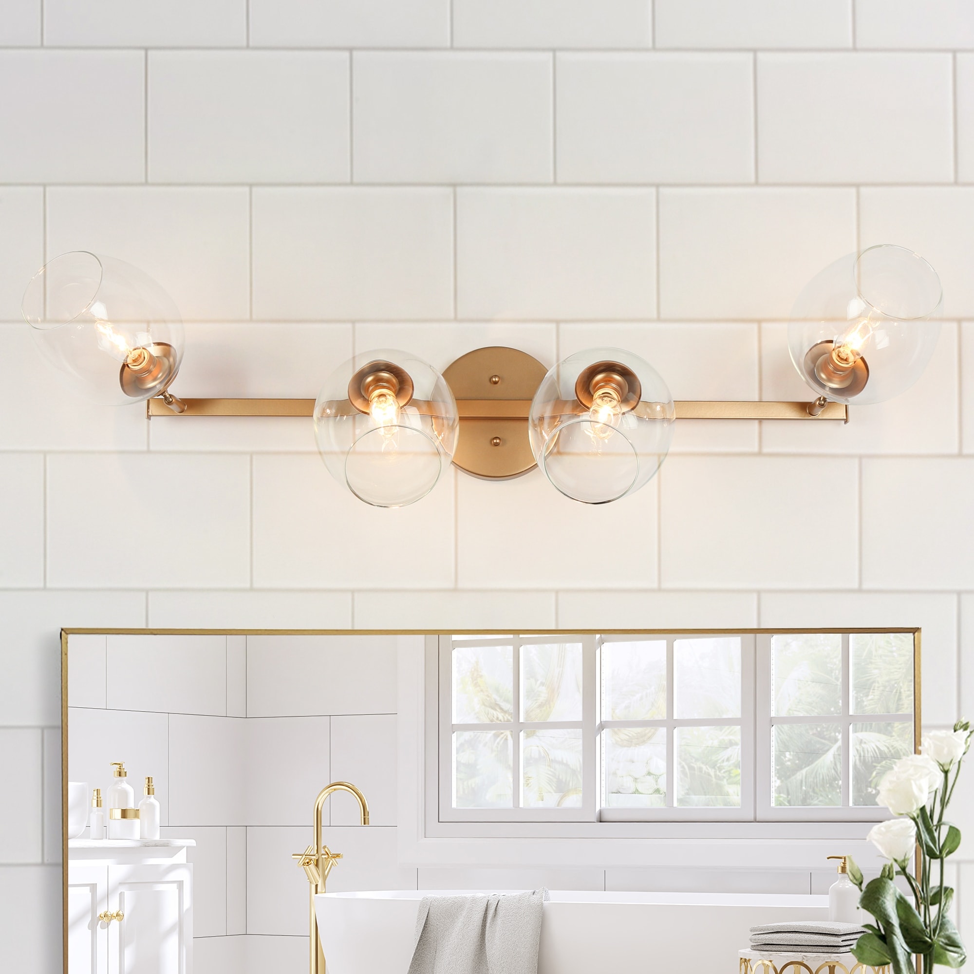 4 light sales gold vanity light