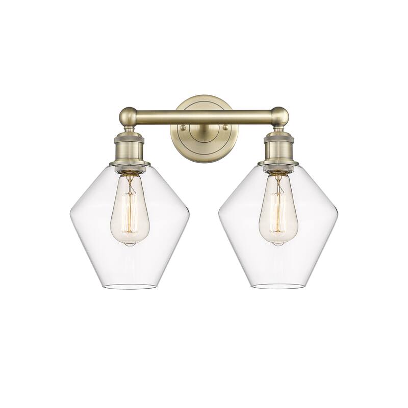 Innovations Lighting Cindyrella - 2 Light 17" Bath Vanity Light - Antique Brass/Clear