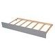 preview thumbnail 12 of 11, Roof Design Storage Platform Bed Full Size Daybed with Trundle Bed and Open Storage Shelves, Pine Wood Frame Sofa Bed, Gray