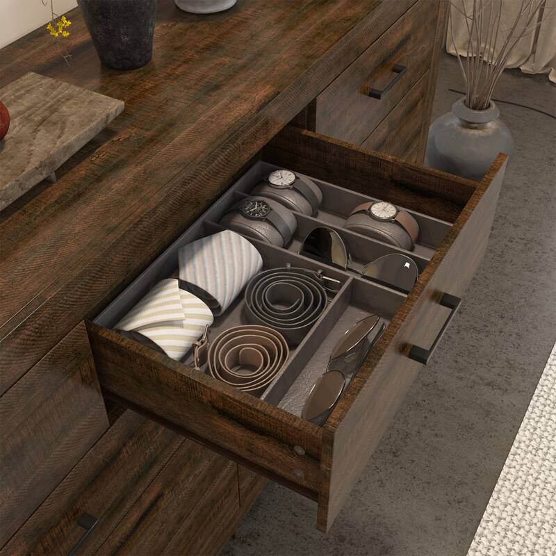 Elegant Wood - grain Nine - drawer Dresser: Spacious Storage, Modern Design & Quality Details