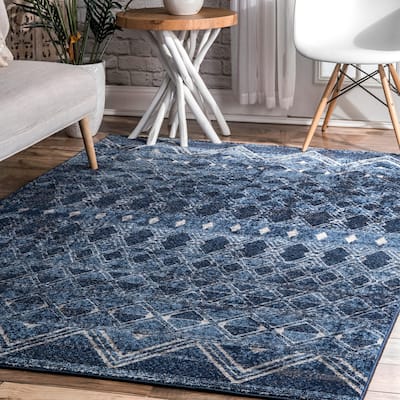 Nuloom Transitional Saha Tribal Geo Striped Area Rug