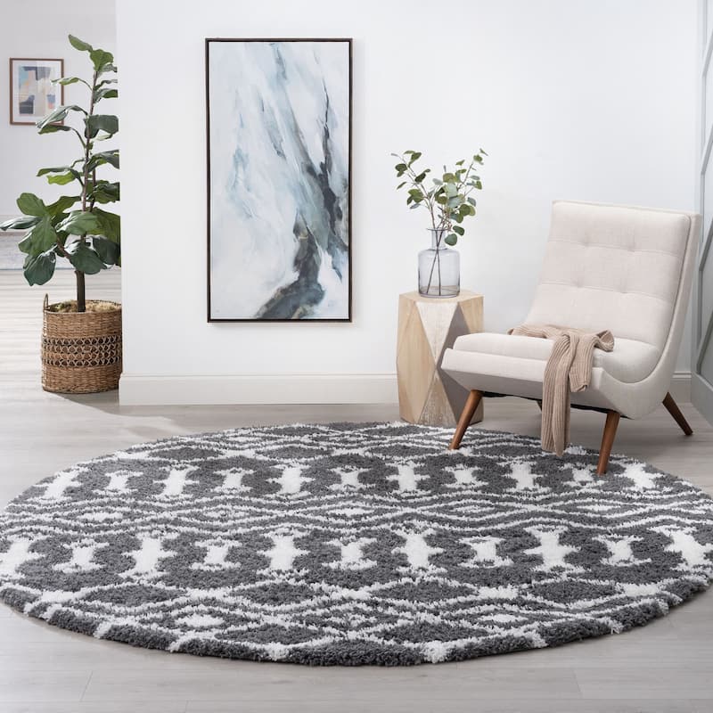 Joy Shag Mediterranean Geometric Indoor Area Rug