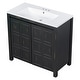 preview thumbnail 112 of 161, GDFStudio - Elysia Wood Bathroom Vanity with Ceramic Sink & Storage Cabinet Organizer