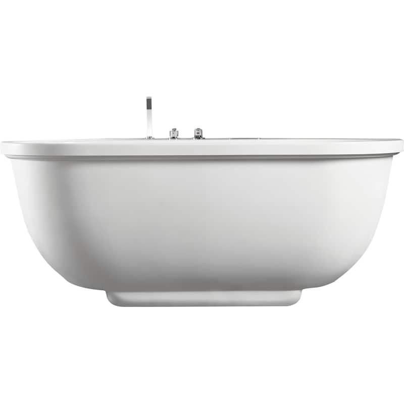 6 ft Acrylic White Whirlpool Bathtub w Fixtures