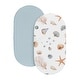 preview thumbnail 2 of 4, Sweet Jojo Designs Ocean Seashells Boy, Girl, Unisex/Gender Neutral 2 Pack Baby Bassinet Fitted Sheets Blue Nautical Beach Theme
