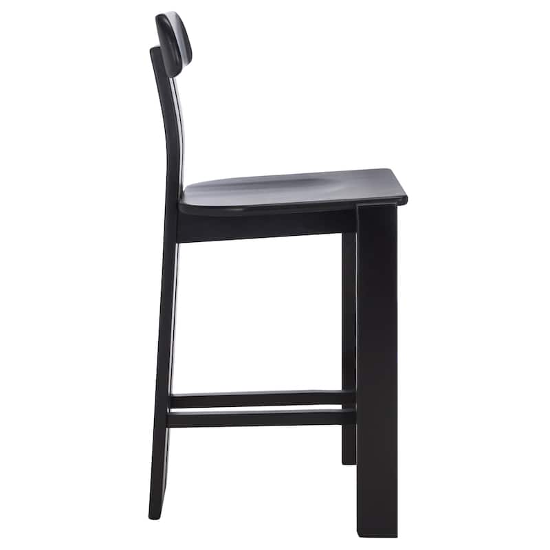 SAFAVIEH Home Cayde Wood Counter Stool - 19"W x 19"D x 40"H