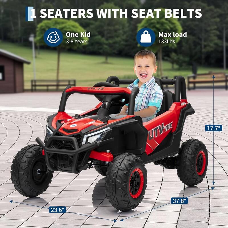 12V Kids Ride On Car,UTV Truck with Remote Control,Electric Vehicle with 4 Spring Suspension
