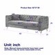 preview thumbnail 4 of 18, 82" Chenille Pull Buckle Sofa with Copper Nail Decoration Armrest