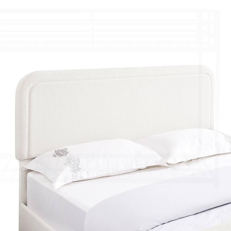 Luxurious Queen-Size Platform Bed with Tufted Headboard and Hidden Storage Drawers