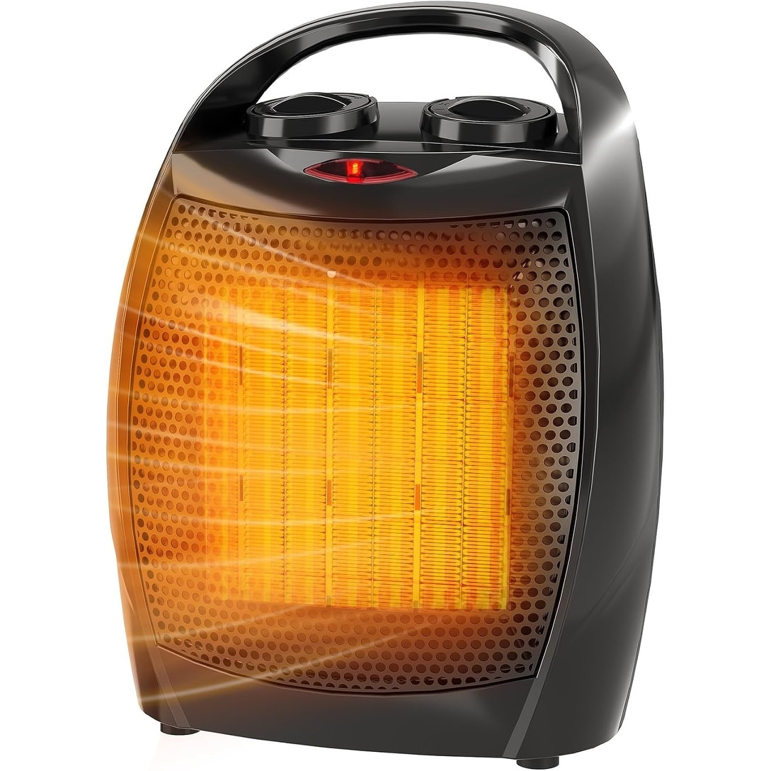 Electric Space Heater 2 in 1 Fast Heating Ceramic Desk Heater & Fan