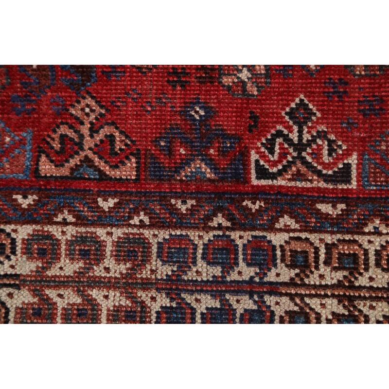Pre-1900 Antique Vegetable Dye Shiraz Persian Wool Area Rug Handmade - 3'9" x 5'1"