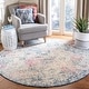 preview thumbnail 16 of 76, SAFAVIEH Madison Avery Boho Chic Distressed Area Rug 10' x 10' Round - Navy/Teal