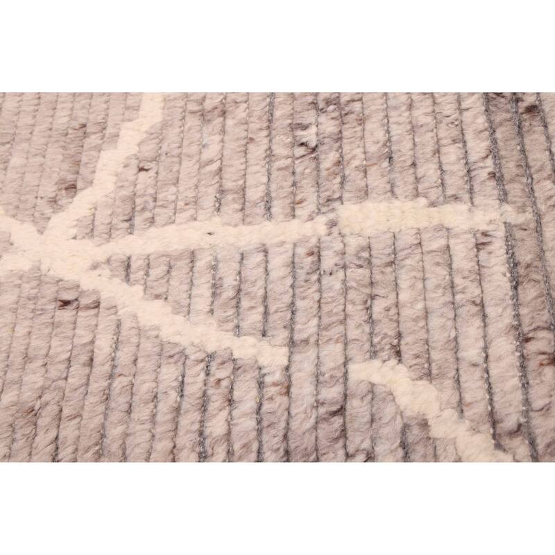 ECARPETGALLERY Hand-knotted Looma Grey Wool Rug - 8'3 x 10'0