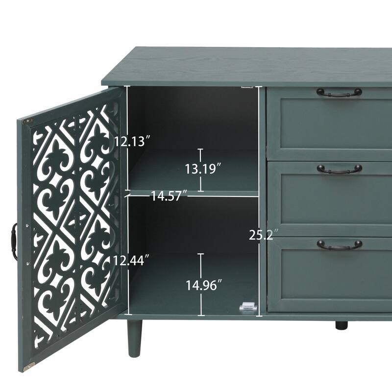 Accent Storage Cabinet with 2 Doors and 3 Drawers