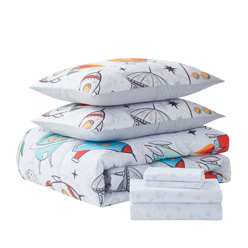 Kids Space BIAB 5 Piece Comforter, Sham & Sheet Set