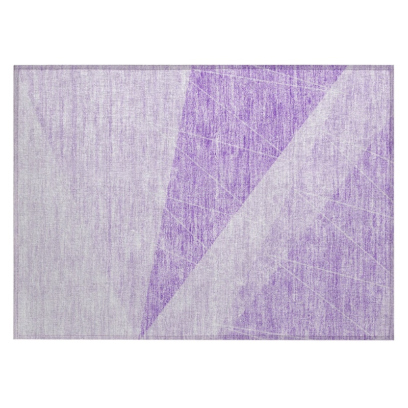 Machine Washable Indoor/ Outdoor Chantille Modern Prism Rug