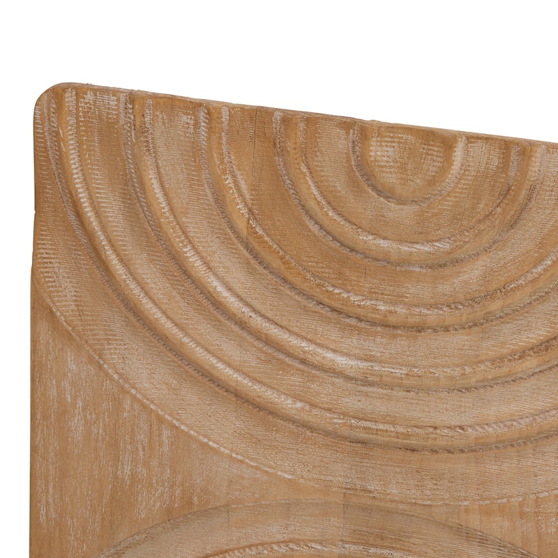 Wood Wall Art with Carved Arches
