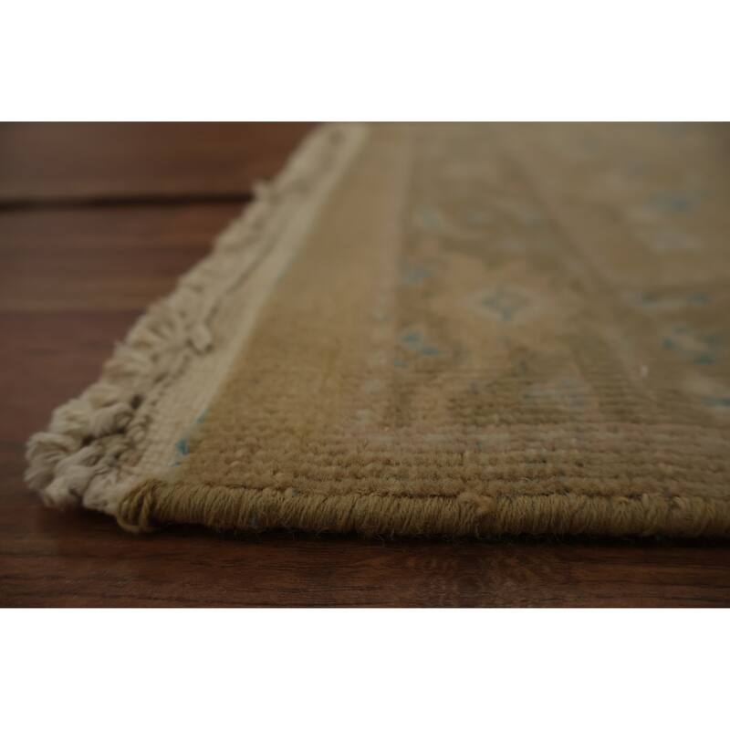 Hand Knotted Oriental 100% Wool Carpet Traditional All-Over Brown Ziegler Area Rug - 3' 11'' X 2' 0''