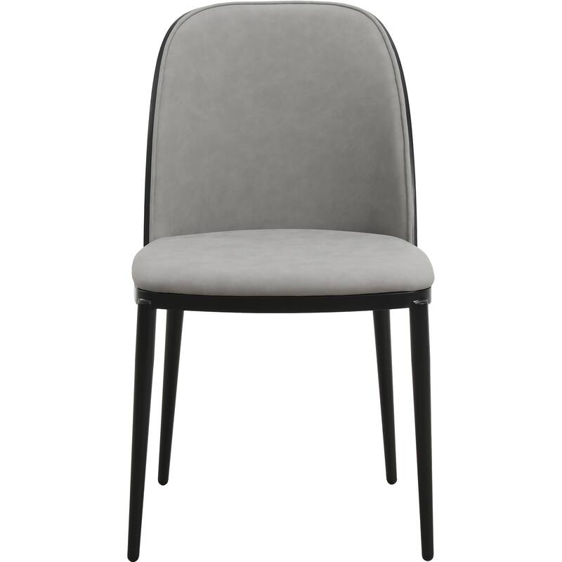 Dining Chair with Upholstered Seat Side Chair with MDF Wood Frame in Steel Set of 4