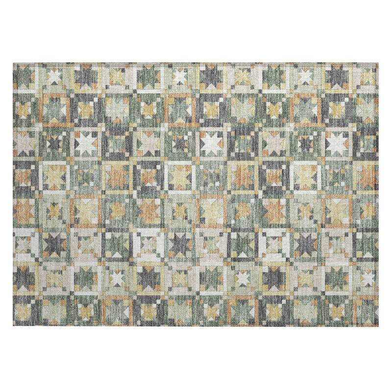 Machine Washable Indoor/ Outdoor Global Goddard Chantille Rug