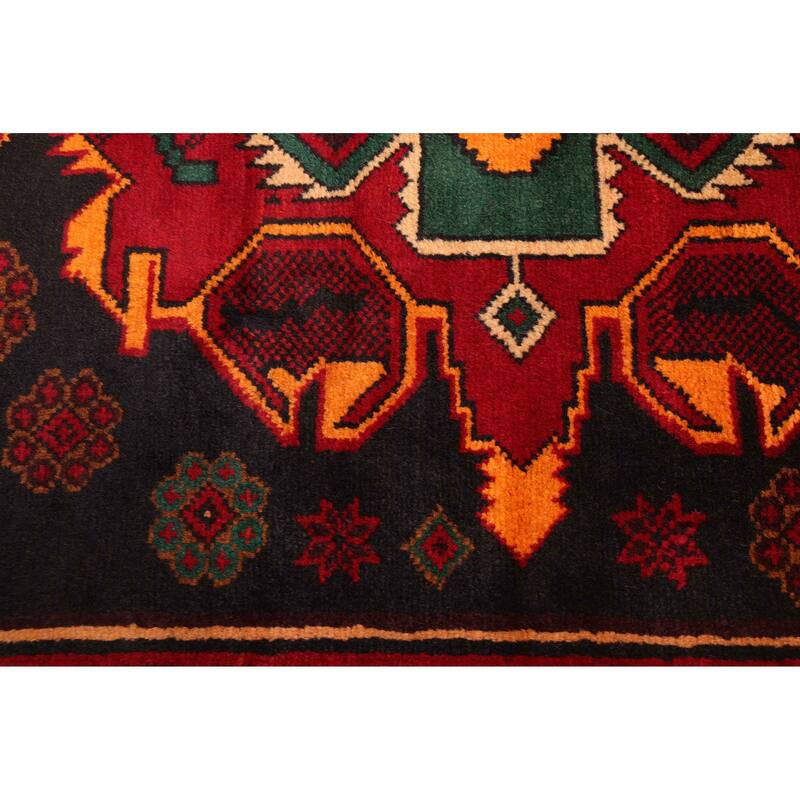 ECARPETGALLERY Hand-knotted Teimani Black, Red Wool Rug - 3'6 x 6'4