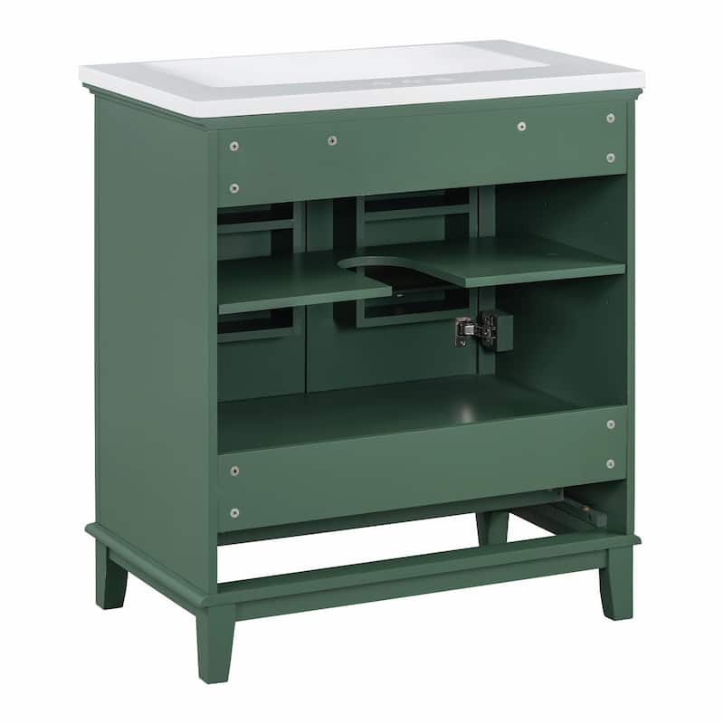 30" Bathroom Vanity Base Cabinet with Doors and Drawer