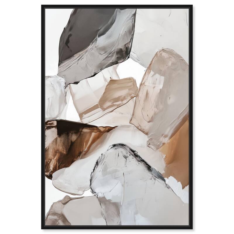 Sedimentary Hues II Canvas by Art Remedy - Black - 16" x 24"