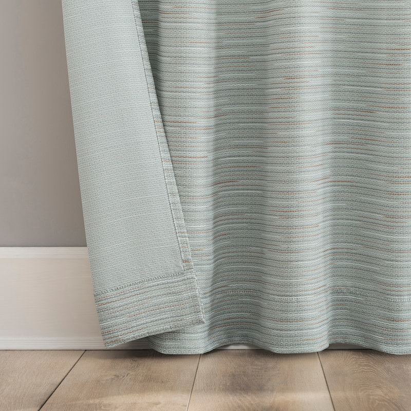 No. 918 Laurel Space Dyed Textured Semi-Sheer Back Tab 1-Piece Curtain Panel, Single Panel