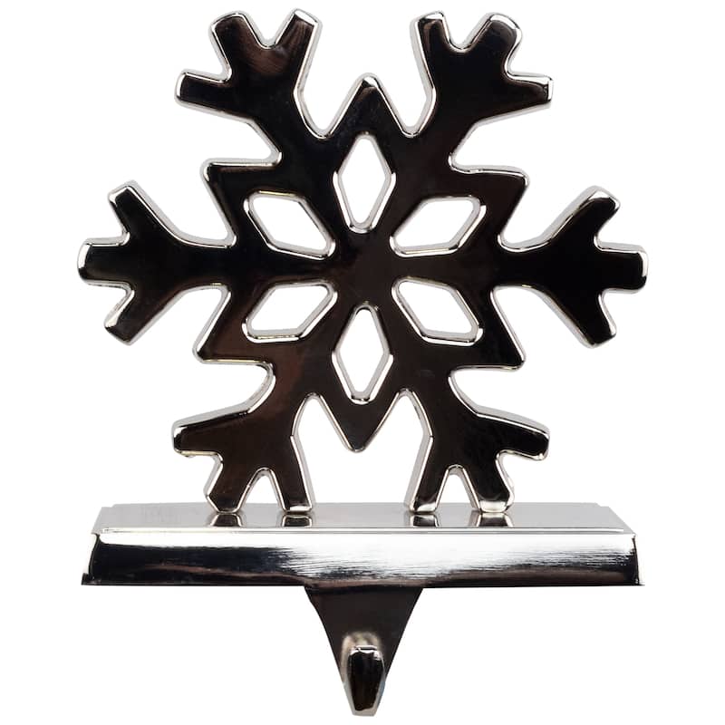 Snowflake Metal Christmas Stocking Holder - 5"