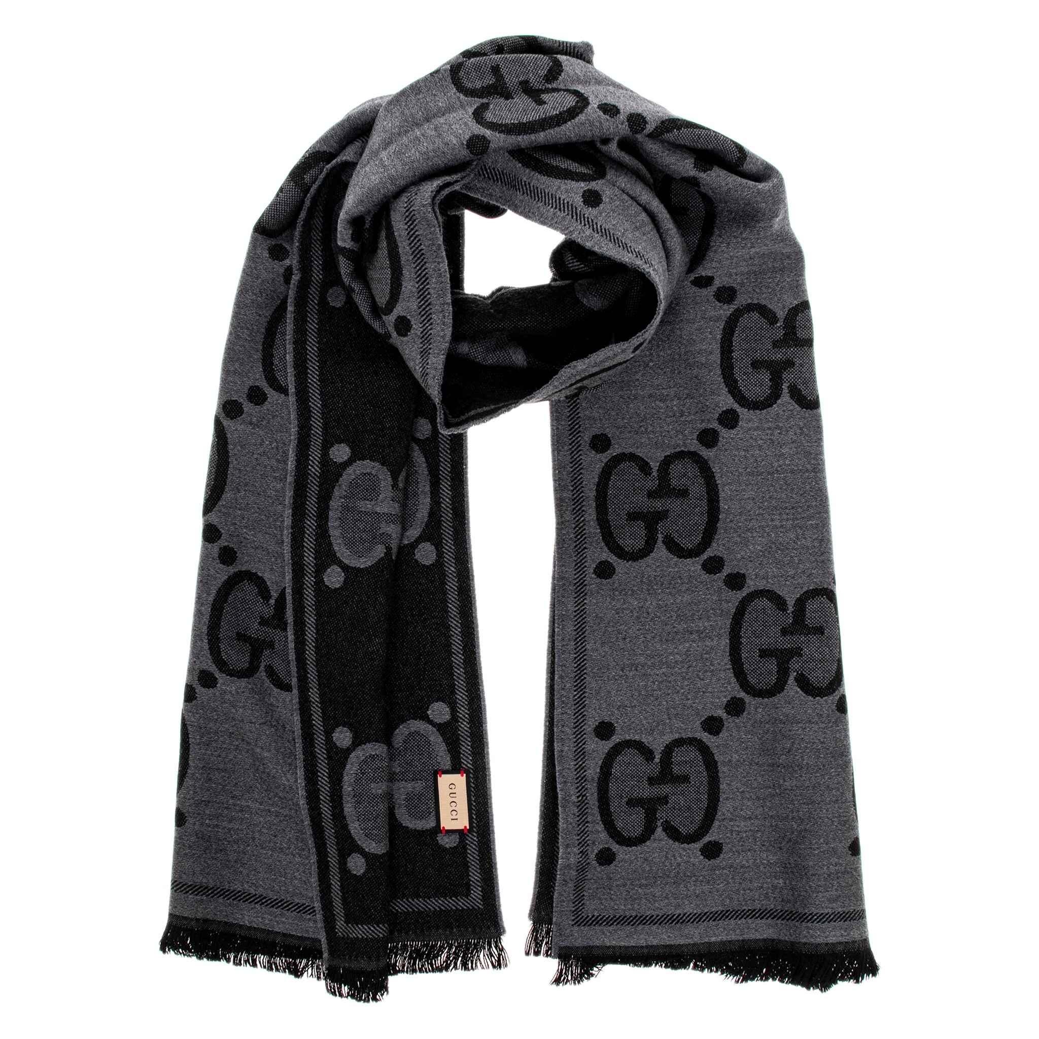 マフラー・ストール GUCCI GG WOOL JACQUARD SCARF Gucci GG Wool Jacquard Scarf - Overstock - 42880201
