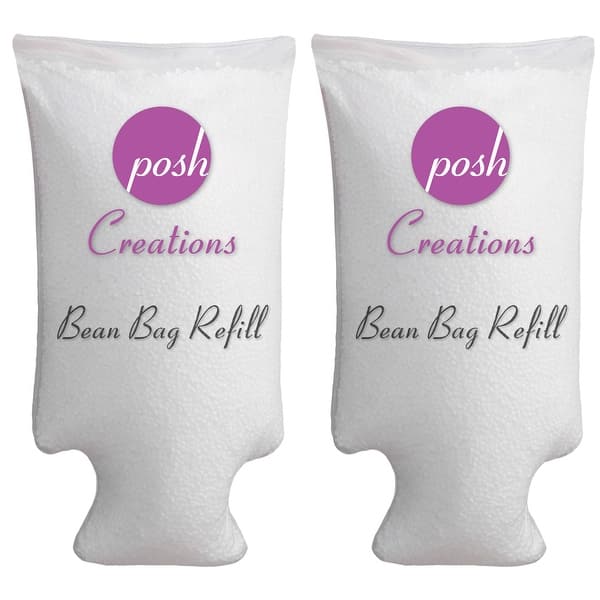 slide 2 of 6, Posh Creations Bean Bag Refill, Premium Cool White EPS Refill 200L Polystyrene Beads