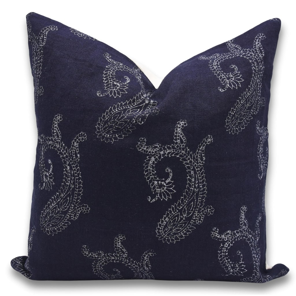 Fabdivine Linen Bohemian Block print pillow Cover
