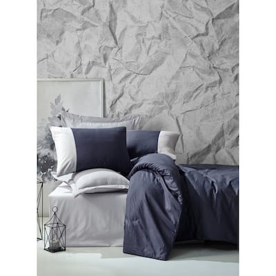 SUSSEXHOME Full Size Duvet Cover Set | Dark Blue, Hypoallergenic Set