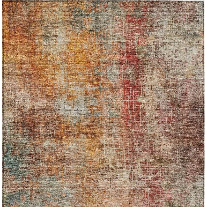 HomeRoots Abstract Transitional Rectangle Outdoor Rug
