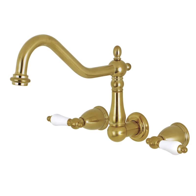 Heritage 3-Hole Wall Mount Roman Tub Faucet in Oil Rubbed Bronze
