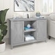 preview thumbnail 25 of 46, Key West Accent Cabinet with Doors by Bush Furniture Cape Cod Gray