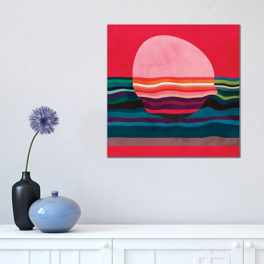 iCanvas "Pink Liquid Sun" by Ana Rut Bre Canvas Print