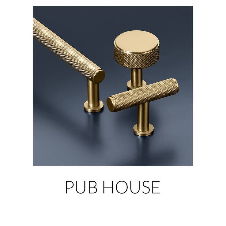 Schaub and Company Pub House 6" Center to Center Knurled Handle Solid