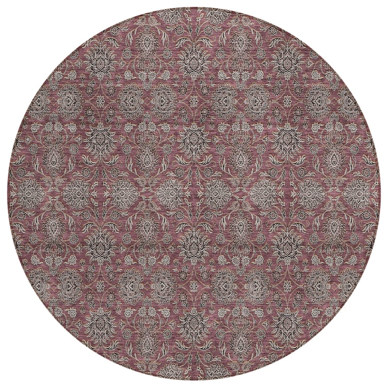 Machine Washable Indoor/ Outdoor Chantille Traditional Floral Rug
