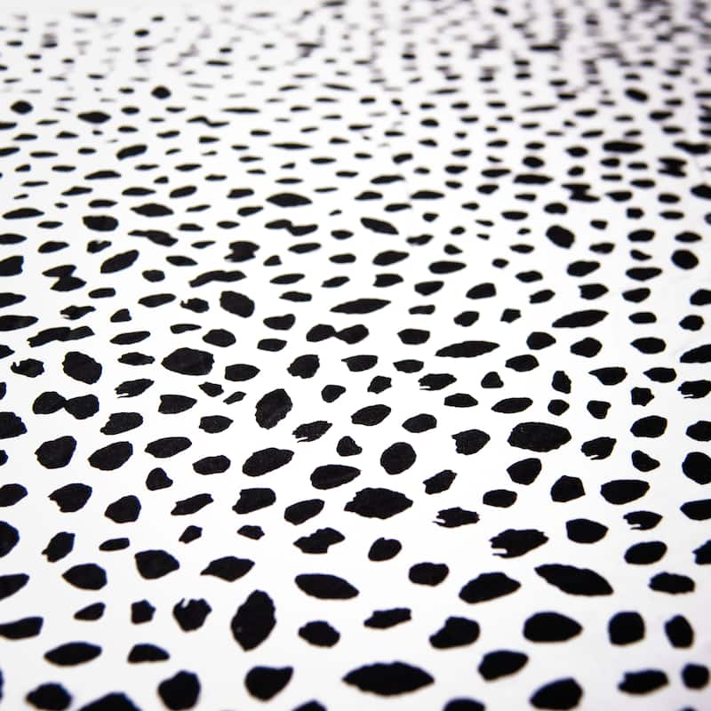 Rizzy Home Ink Dot Cotton Fitted Cribsheet - 28" X 52" - Black