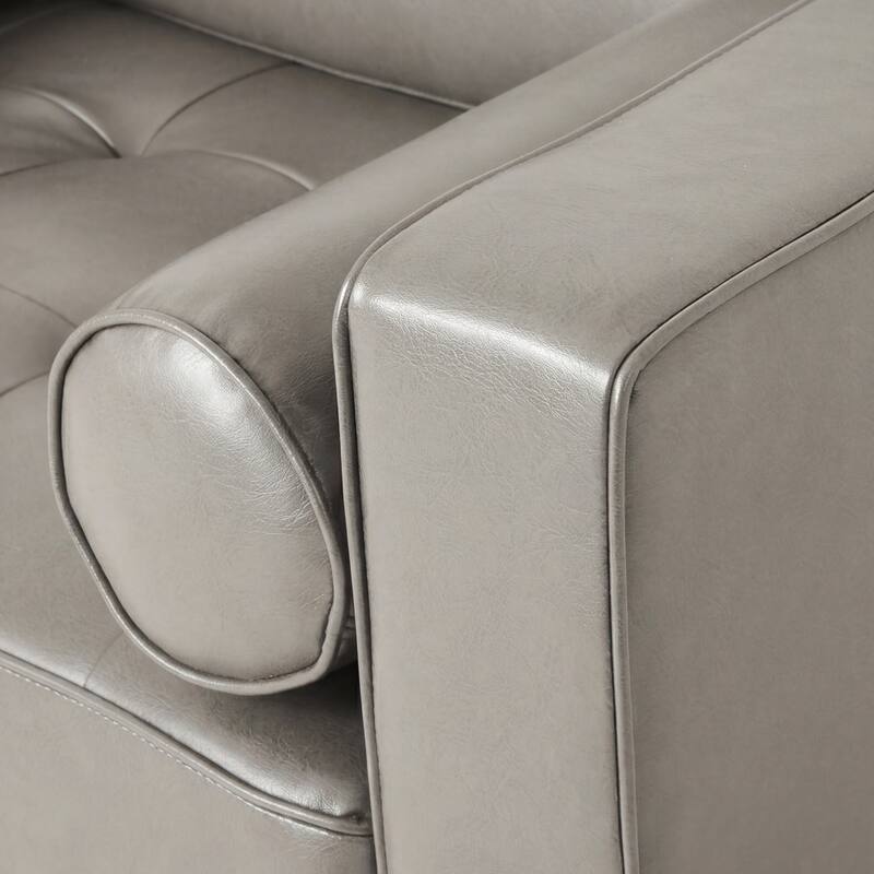 Malinta Contemporary Faux Leather Cushioned Club Chair by Christopher Knight Home