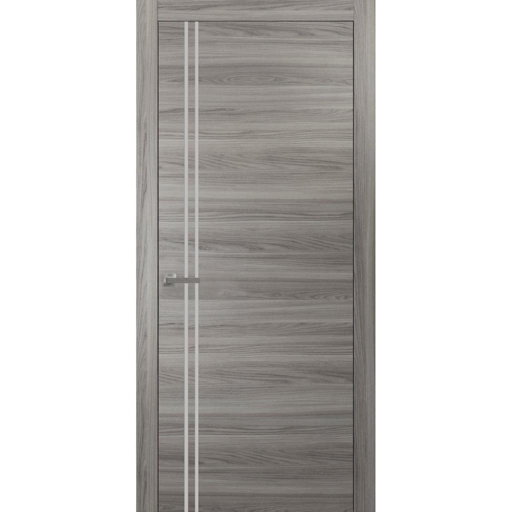 Solid French Door 18 x 80 Planum 0310 Ginger Ash with| Bathroom